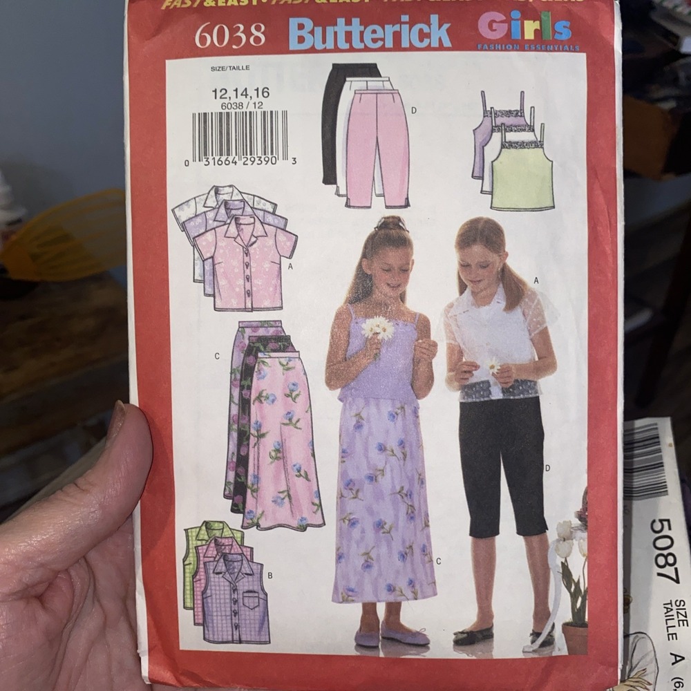 Vintage 2001 Butterick 6038 Girls Sewing Pattern Size 12-16 Uncut Wardrobe Set
